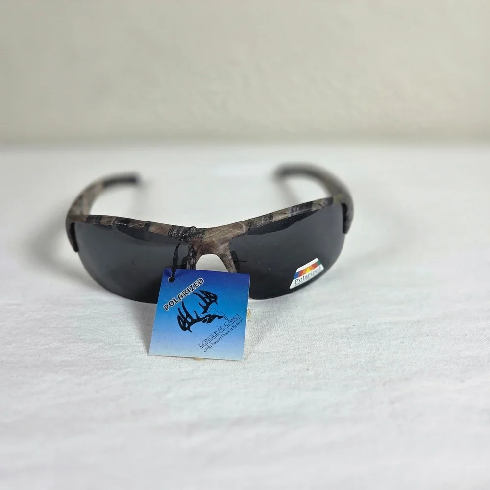 Fierce Polarized Sunglasses Longleaf Camo Frame Dark Smoke Lens Hunting Fishing